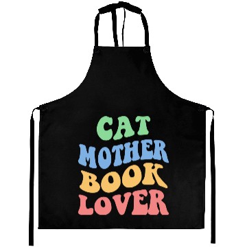 Discover Cat Mother Book Lover Aprons