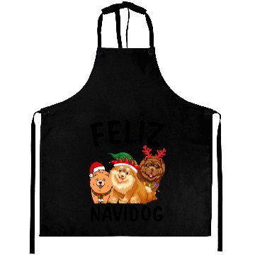 Discover Feliz Navidog Chow Chow Reindeer Christmas Light Aprons