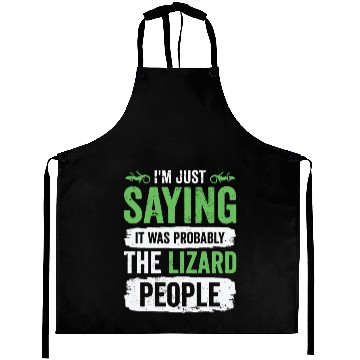 Discover Lizard Reptilian Agenda Conspiracy Theory Aprons