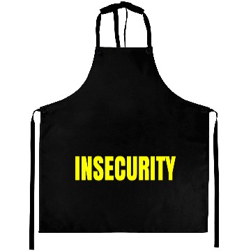 Discover Insecurity Security Joke Print On Back Aprons