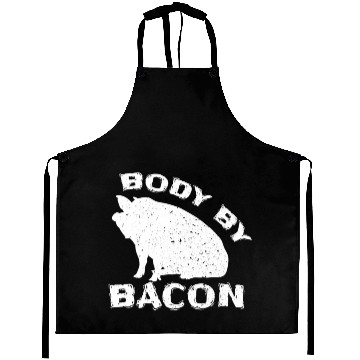 Discover Famer Body By Bacon Pig Bbq Pun Aprons