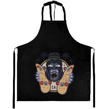 Discover Skateboarding Monkey Aprons