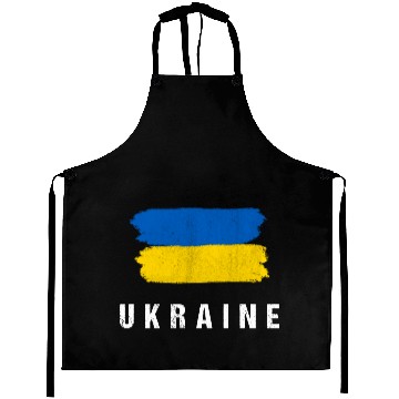 Discover Painted Ukraine Flag Ukrainian Flag Fan Aprons