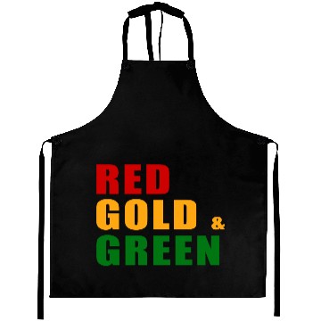 Discover Red, Gold & Green Aprons
