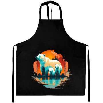 Discover Polar Bear with cubs, Snow Spectrum Aprons