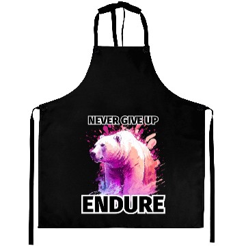 Discover Polar Bear Never Give Up, Endure Aprons
