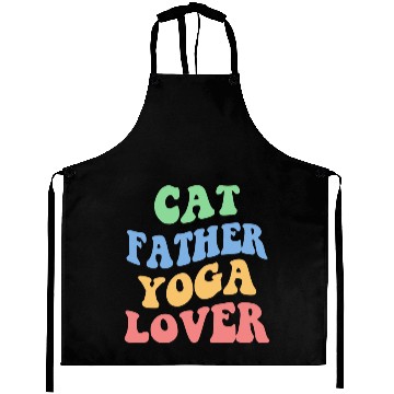 Discover Cat Father Yoga Lover Aprons