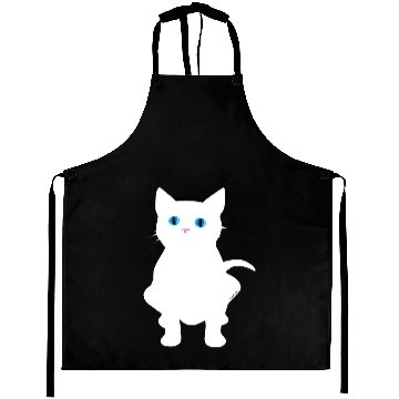 Discover White Cat Silhouette Aprons