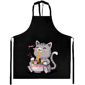 Discover Kawaii Neko Cat Ramen Bowl Anime Otaku Japanese No Aprons