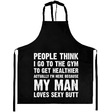 Discover Gym Sayings My Loves Butt Workout Aprons