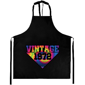 Discover Vintage 1972 Tie Dye Splash Color Triangle Aprons