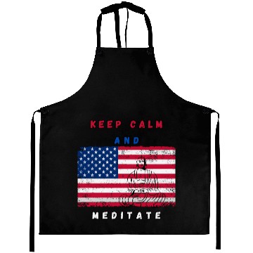 Discover Independence Day Buddha Meditation Aprons