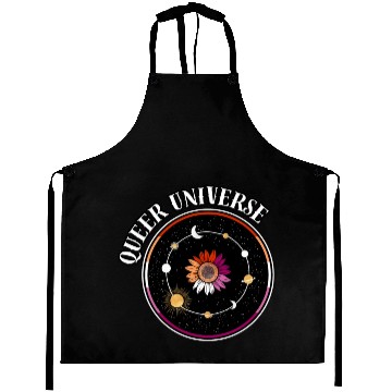 Discover LGBTQ Queer Universe, Lesbian Flag Sunflower Aprons