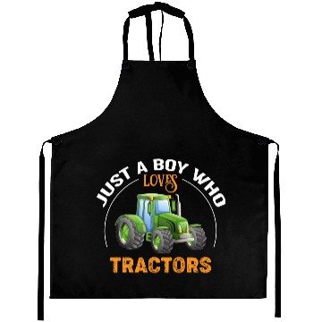 Discover Just a Boy who Loves Tractors Aprons