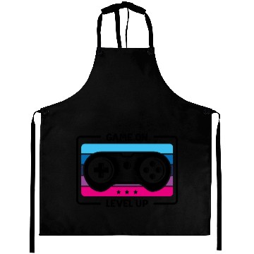 Discover Game on level up illustration black Aprons