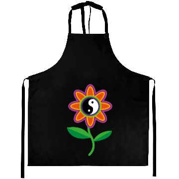 Discover Abstract yin yang flower Aprons