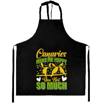 Discover Canary Bird Canaries make me cheerful singing bird Aprons