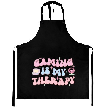 Discover Gaming Is My Therapy, Happy Game Day Aprons
