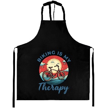 Discover Biking is My Therapy Bicycle, Bike, Cycling, Biker Aprons