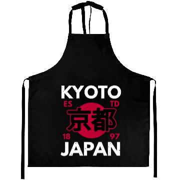 Discover kyoto japan typography retro Aprons