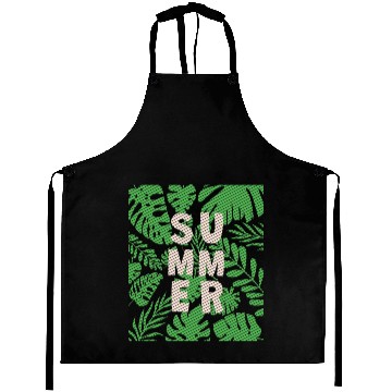 Discover leaf summer green in retro style Aprons