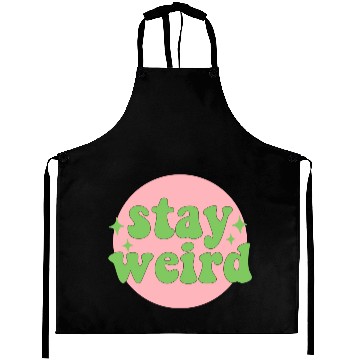 Discover Stay weird 80s yellow stars Aprons