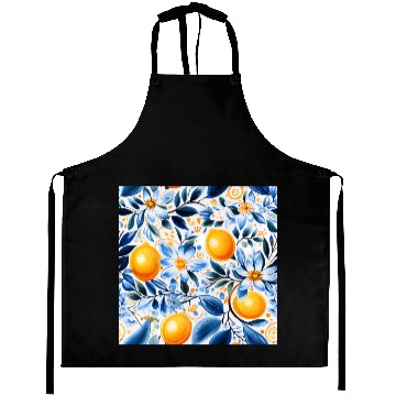 Discover Yellow Lemon Floral Detailed Summer Collection 01 Aprons