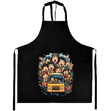 Discover Back to School Pre-K Kindergarten School Bus Aprons