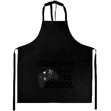 Discover Game Over Back To School girl Aprons