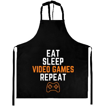Discover Eat Sleep Video Games Repeat Aprons