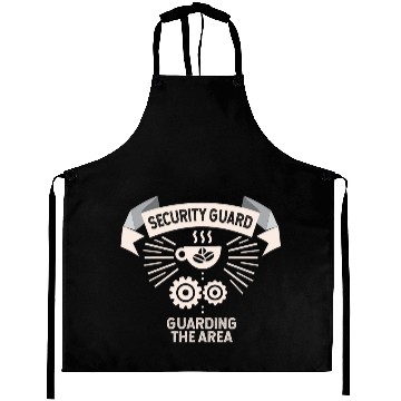 Discover Security Guard Coffee Guarding the Area Aprons