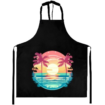 Discover Tropical Serenity Sunset Aprons