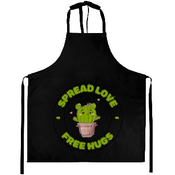 Discover Spread Love Free Hugs Funny Cactus in a Pot Aprons
