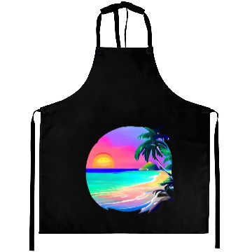 Discover Vintage Caribbean Beach Serenity Aprons