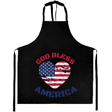 Discover God Bless America, Heart Flag Shape. Aprons