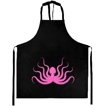 Discover Menace Octopus Neon Pink Aprons