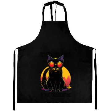 Discover FELINE Fine | Cat Lover Summer Animal Beach Party Aprons