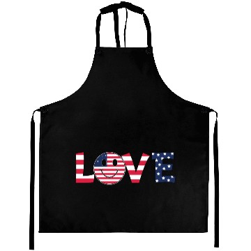 Discover Love USA Flag Patriotic 4th of July America day Aprons