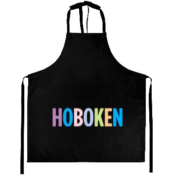 Discover Hoboken New Jersey Colorful Type Aprons