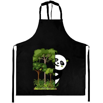 Discover panda bear in the forest Aprons