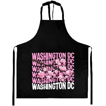 Discover Washington DC Aprons, Cherry Blossom Floral Pop