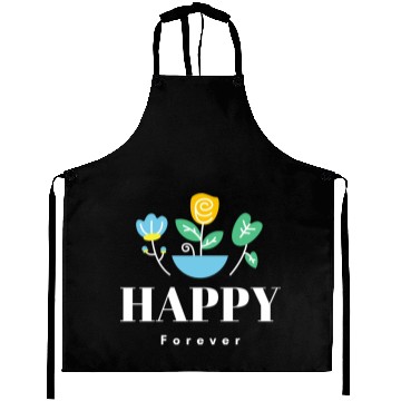 Discover Happy forever floral flowers minimalist cool Aprons