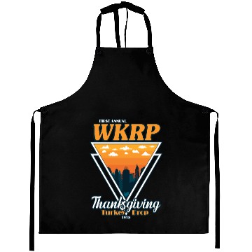 Discover WKRP Thanksgiving Turkey Drop Vintage Triangle Aprons
