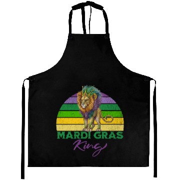 Discover Mardi Gras King Lion With Crown Aprons