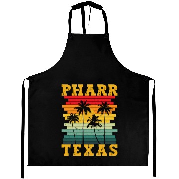 Discover Retro Pharr Texas Tx Tropical Summer Palm Trees Us Aprons
