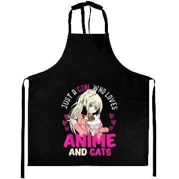 Discover Anime Otaku Cats Japanese Anime Girl Kawaii Cat Aprons