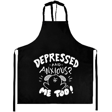 Discover Depressed Anxious Doggo 2 Aprons