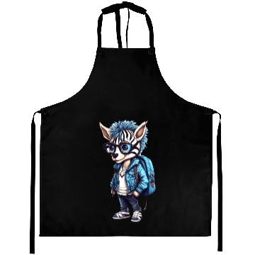 Discover Cute Zebra Cartoon Aprons