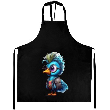 Discover Cute Peacock Cartoon Aprons