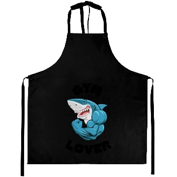 Discover Gym Lover Shark Aprons